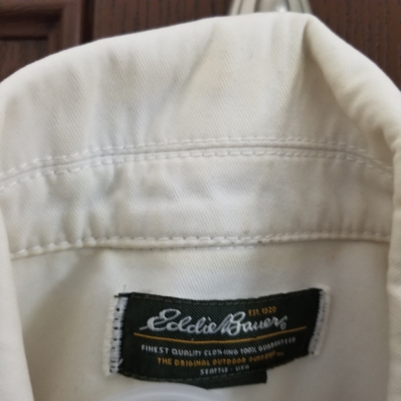 Eddie Bauer Ivory/Cream Twill Jacket Blazer - Picture 9 of 9